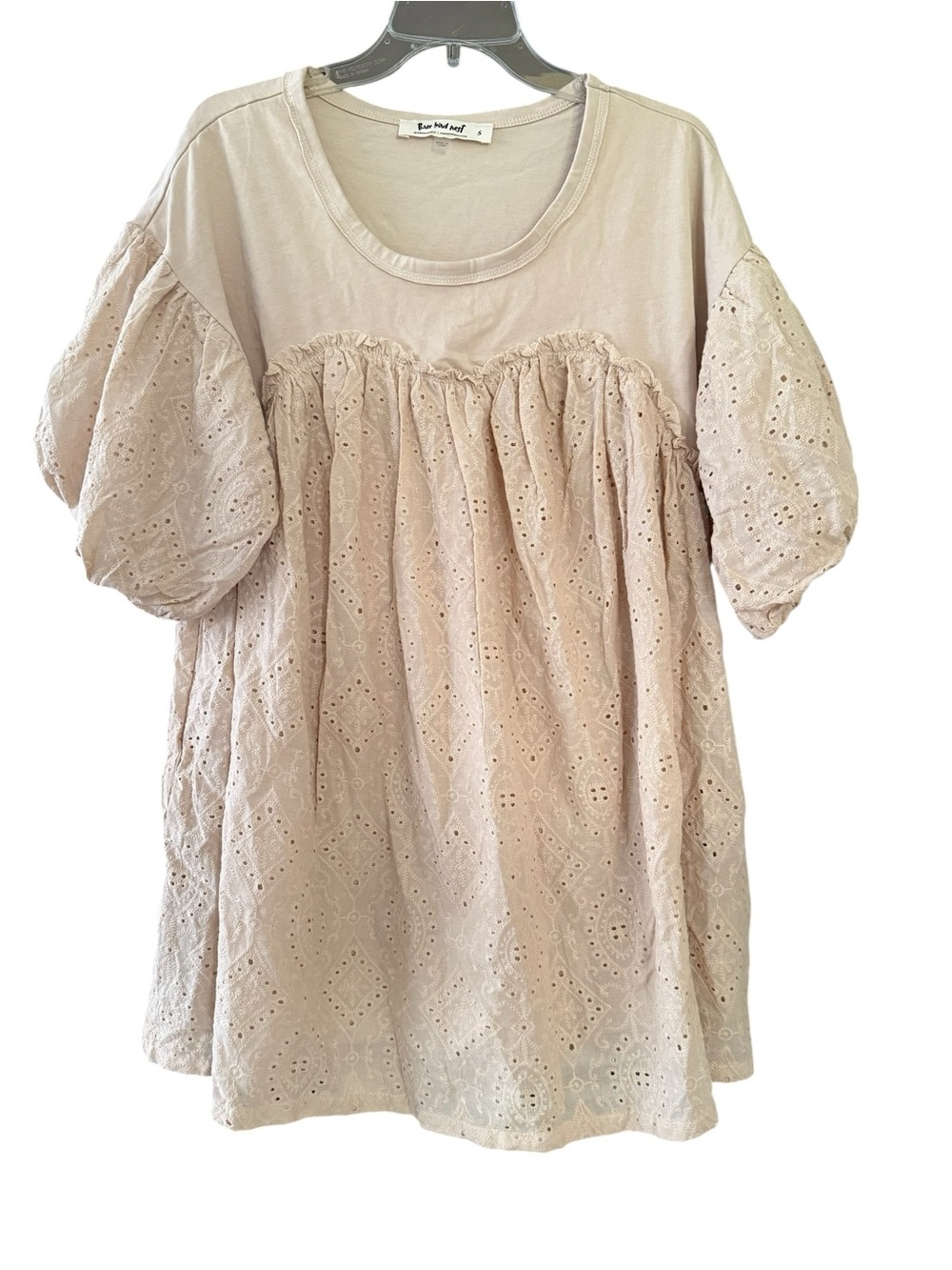 Three Bird Nest Oversized Babydoll Tunic Dress with Pockets Women’s Size Small